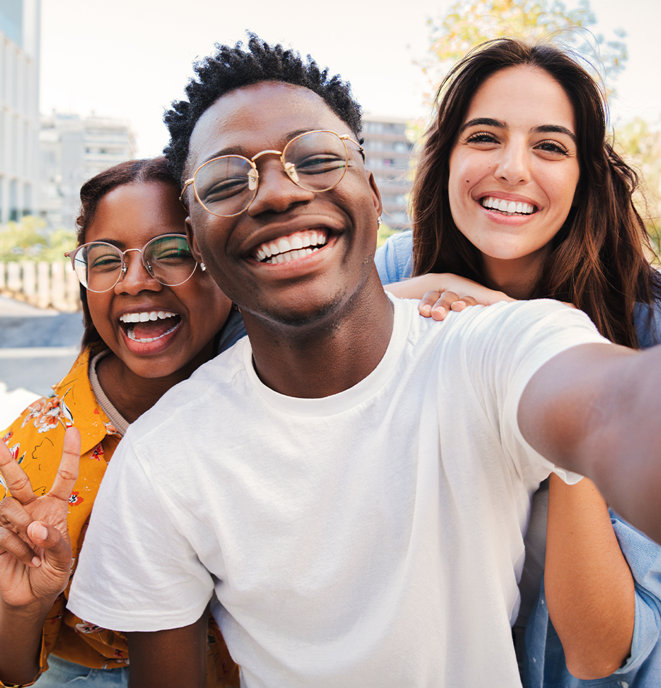 group of smiling young people